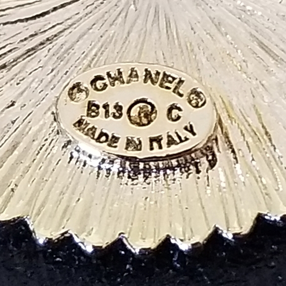 Chanel Gold Tone White Enamel Costume Double CC Earrings - Picture 6 of 9